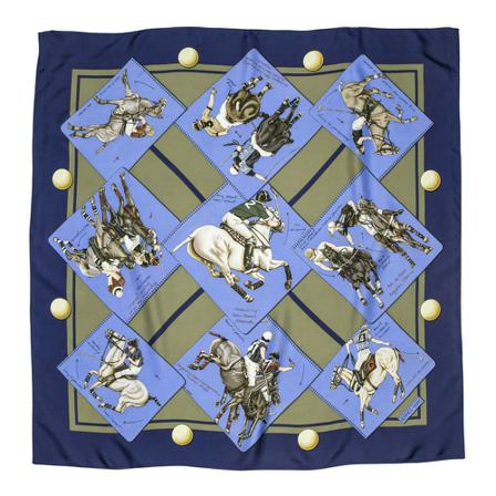 Hermès Vintage, Pre-owned Scarf Blauw, Dames, Maat:ONE Size