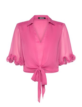 Chiffon Tied Top Pink ROTATE Birger Christensen
