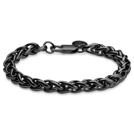 Essentials | 8 mm spiżowo-czarna bransoletka kłos dla mężczyzn - Bransoletki stalowe
