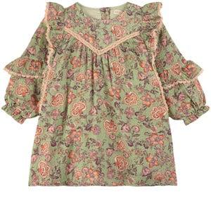 Kids - Louise Misha Khaki Tropical Loon Lara Dress 6 Years - Dresses - 6 years - Green