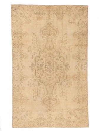 Colored Vintage Rug Modern Orange/Beige (Wool, Turkey)
