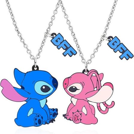 Stitch Halsband Stitch Present Flickor Stitch och Scrump Bästa Vänner Halsband Stitch Bästa Vänner Halsband för 2 Stitch