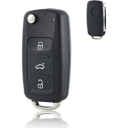Fjernbetjening Nøglehus Udskiftning Foldbar Bilnøgle Skal Kompatibel med Volkswagen VW Bora Passat Golf Polo Jetta Mk6 Seat Skoda