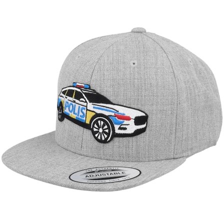 Kinder Kiddo Cap - Grau snapback Cap - Kinder Polisbil Heather Grey Snapback @ Hatstore