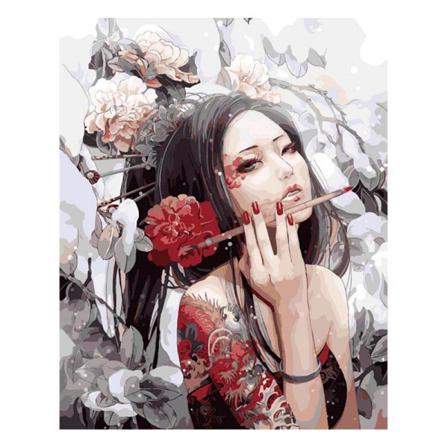 Full 5d Diy Diamond Painting Cross Stitching Writing Girl Rhines Som På Bilden 1 35x45cm