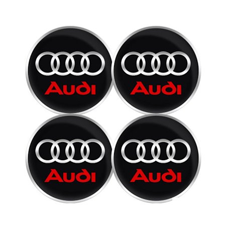 4 stk. 65 mm hjulcenter navkapsel klistermærker bil emblem badge dekoration til Audi S RS A3 A4 B8 8P 8V Horizon C7 A5 Q5 B7 B9 Q7 A1 A7