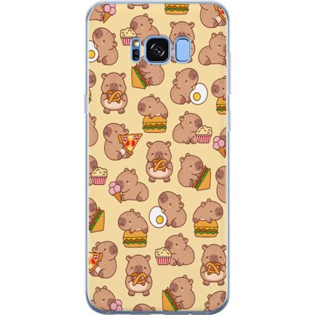 Yhteensopiva Puhelinkuori Samsung Galaxy S8 Kawaii capybara puhelinkotelo useilla söpöillä hahmoilla