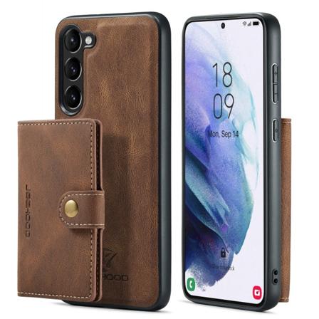Samsung Galaxy S23 - Skal Korthållare 4 Kortfack Brown