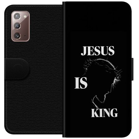 Yhteensopiva Lompakkokotelo Samsung Galaxy Note20 Värikkäitä kawaii-hahmoja pinottuna pystysuunnassa violetilla taustalla, pehmeillä muodoilla ja leik