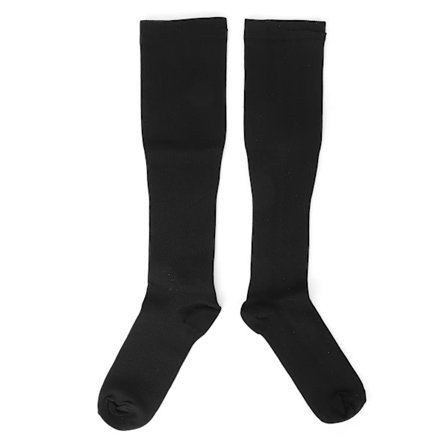 Kompressionsstrømper Elastiske Bløde Åndbare Løbestrømper til Mænd og Kvinder Sort S/M_tfrf
