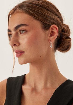 BY JOLIMA - Teardrop Huggie - Steel