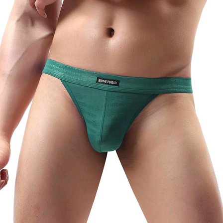 Herre Åndbare Sexede Trusser String Lav Talje Grøn M