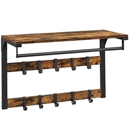 Vasagle tøjstativ vægmonteret væg knagerække opbevaring