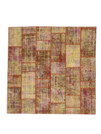 Persian Patchwork Rug 198X200 Square (Wool, Persia/Iran)
