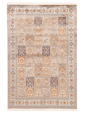 Tapis D'orient Cachemire Pure Soie 163X242 Marron/Orange (Soie, Inde)