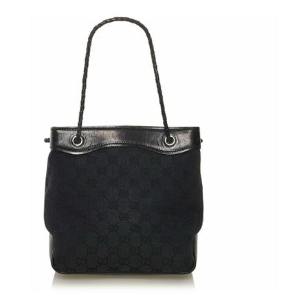 Gucci Vintage, Pre-owned Tote Bag Zwart, Dames, Maat:ONE Size,Canvas