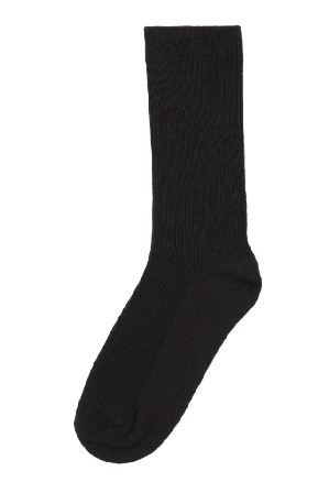 Å WOMAN Tunna ribbade strumpor Sockor Svart 39/41