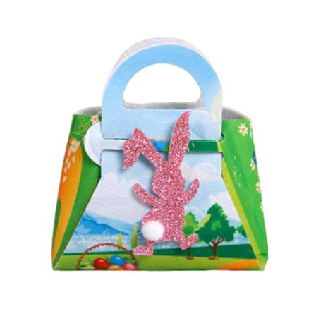 Påskegaveposer med håndtag, påskefest gaveposer slikposer filt klud påske slikposer til børn drenge piger påske forår