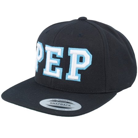 Iconic - Sort snapback Kasket - Pep 3d Logo Black Snapback @ Hatstore