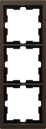 Schneider Electric MTN4030-6552 Kombinasjonsramme 3-roms, metall Mocca, Strømbrytere & vegguttak