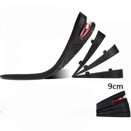 Näkymättömät pohjalliset korkeuden lisäämiseen, 3 cm - 9 cm, korotuspohja