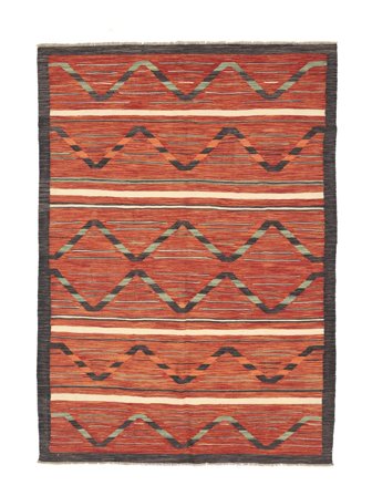Kelim Moderne Vloerkleed Modern Donkerrood/Rood (Wol, Afghanistan)