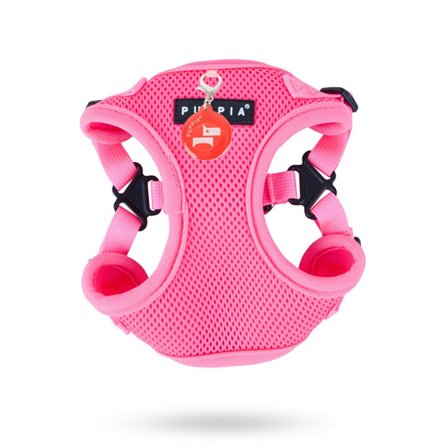 Puppia - NEON SOFT Pink - Step-in Hundesele LARGE - Klassiske hundeseler, step-in, jacket seler, trekkseler, vinterseler & Y-seler på Doggie.no