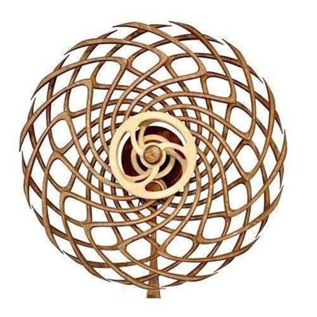 Kinetisk träskulptur Personlig roterande väggkonstprydnad för hemmavardagsrum Office-C