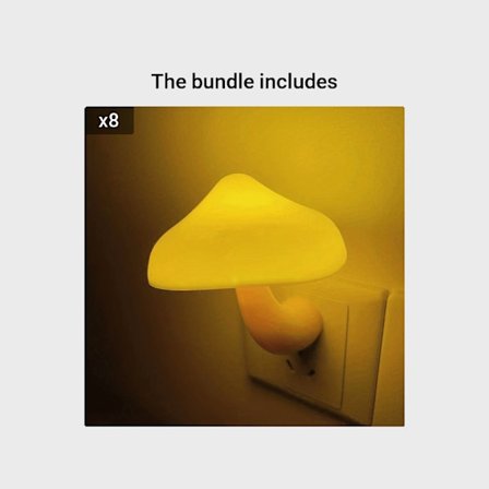 Fantasy Svampe Lampe, Nat Sensor Lampe