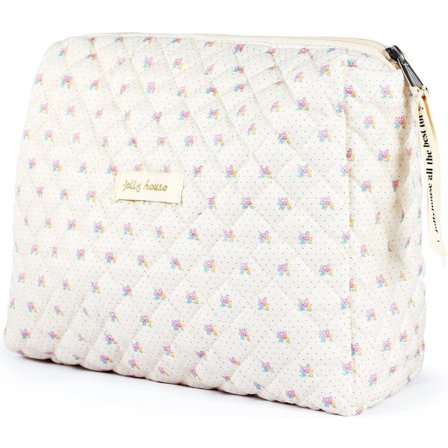 IC Kosmetikpung Toilettaske Organizer med blomstermønster Stor kapacitet Toilettaske til rejser til kvinder piger