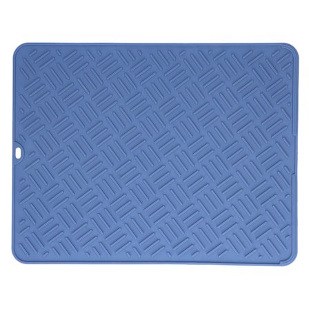 Silikone Varmeisoleringspude Skrivebord Anti-skoldnings Vandtæt Silikonepude til Hjemmekøkken (Navy, 45x35cm)