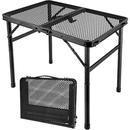 Sammenklappeligt grillbord, aluminium, til udendørs camping BBQ-WELLNGS