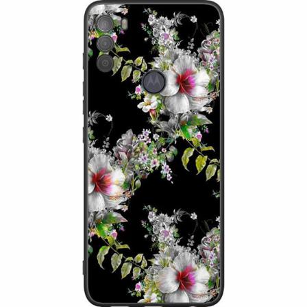Motorola Moto G50 Svart Skal Flower Star