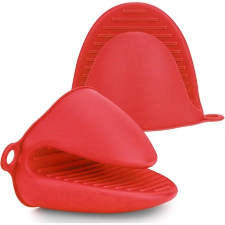 Silikon Grytekluter for Airfryer, 1 Par Tykke Mini Grytehansker Varmebestandige for Grill, Matlaging, Baking