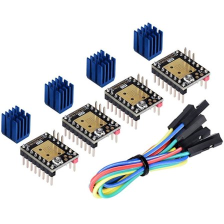 4 stk TMC2208 V3.0 trinnmotor drivermodul med varmeavleder 3D