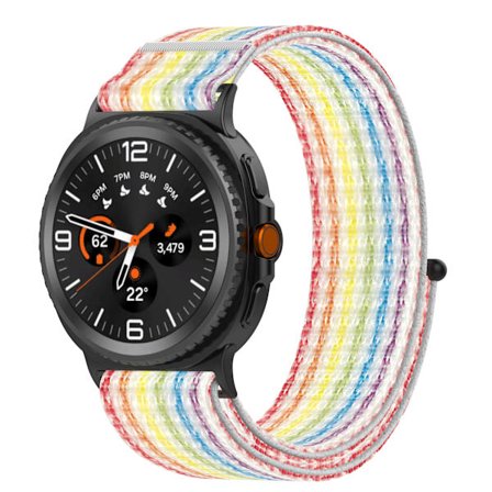 Nylon Loop Armband för Samsung Galaxy Watch 8 44/40mm Justerbart Ersättningsarmband för Watch 8 Classic Andningsbart Band
