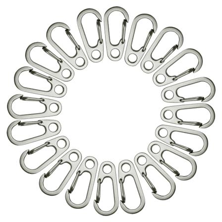 20 kappaleen minikarabinerisarja Karabiner-koukku Snap-suljin Avainrengas