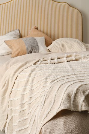 Jotex - Duskete Pledd 140x200 Cm Lys beige - COLE - Kjøp Pledd hos Jotex