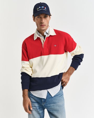 GANT Herren Heavy Rugger mit Blockstreifen (S)