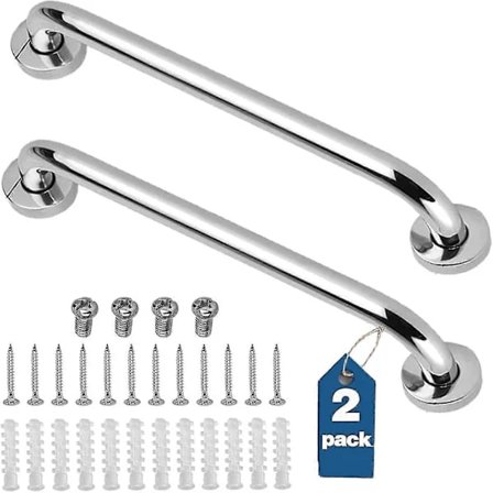 2-pakkaus Suihkukahvoja, ruostumattomasta teräksestä valmistettu kylpyhuoneen kahva, vanhuksille sopiva kahva kylpyhuoneeseen [] 18 tuumaa