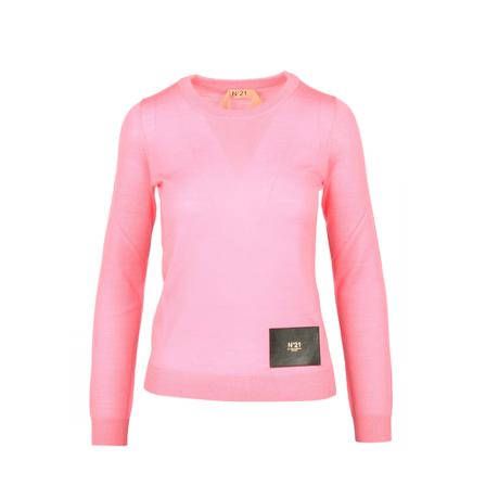 N21 Round-neck Strik Pink, Dame Striktrøjer