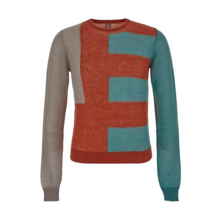 Rick Owens Biker Round Neck Sweater Blå, Herre
