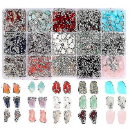 Uregelmæssige Chips Sten Perler 15 Farver Naturlige Ædelsten Perler Lav Selv Håndværk -aya A yu