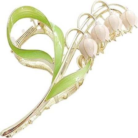 Rosa Liljekonval Blomster Hårklemmer, Stor Metalklemme, Orkidéklemmer, Liljekonval Kæbeklemme Styling Tilbehør til T