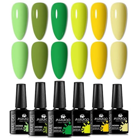 6st All-season Gel Nagellack Set Nude Rosa Röd Glitter Semi Permanent UV Gel Polish Kits Allt För Manikyr Soak Off Vernis