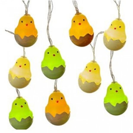3 m Påske Kylling Lys Kæde 20 Led Æg Fe Lys Stri