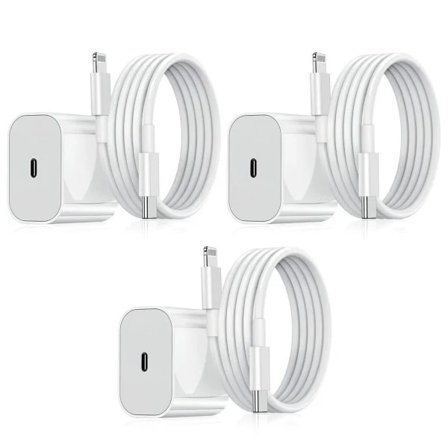 iPhone Laddare - Snabbladdare - Adapter + Kabel 20W USB-C 3st
