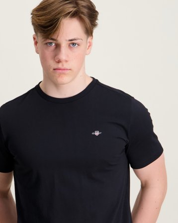 GANT Shield SS T-Shirt Sort T-shirts Dreng - Kids Brand Store