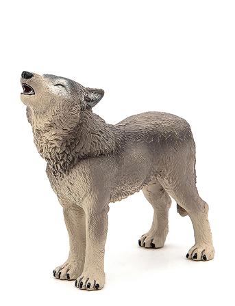 Wolf Howling Toys Playsets & Action Figures Animals Grå Papo