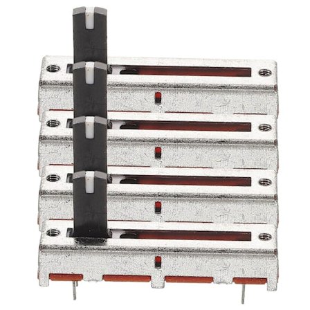 4 stk. skyvepotensiometer stereo volum potmeter lineær skyvepotensiometer